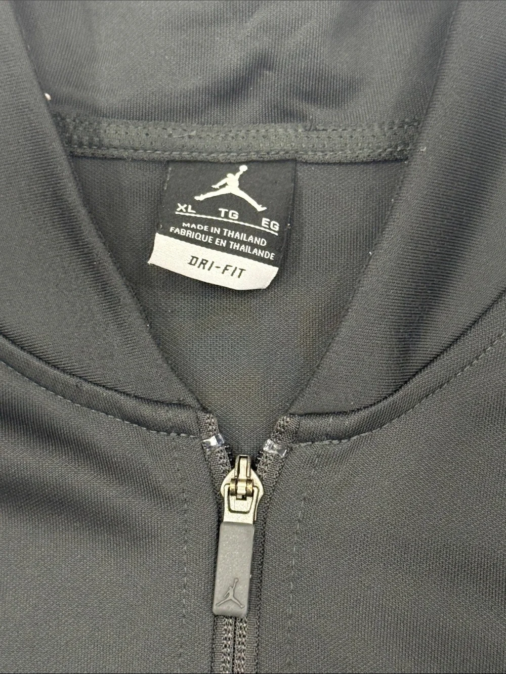 Jordan Dri-FIT Black Gray Full Zip Track Jacket Men’s XL
